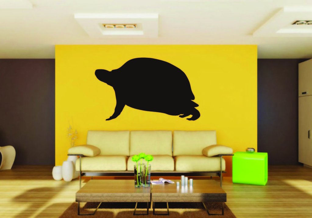 Picniva Box Turtle Sty4 Vinyl Wall Decal, Approx 22 x 13.2 in, Removable