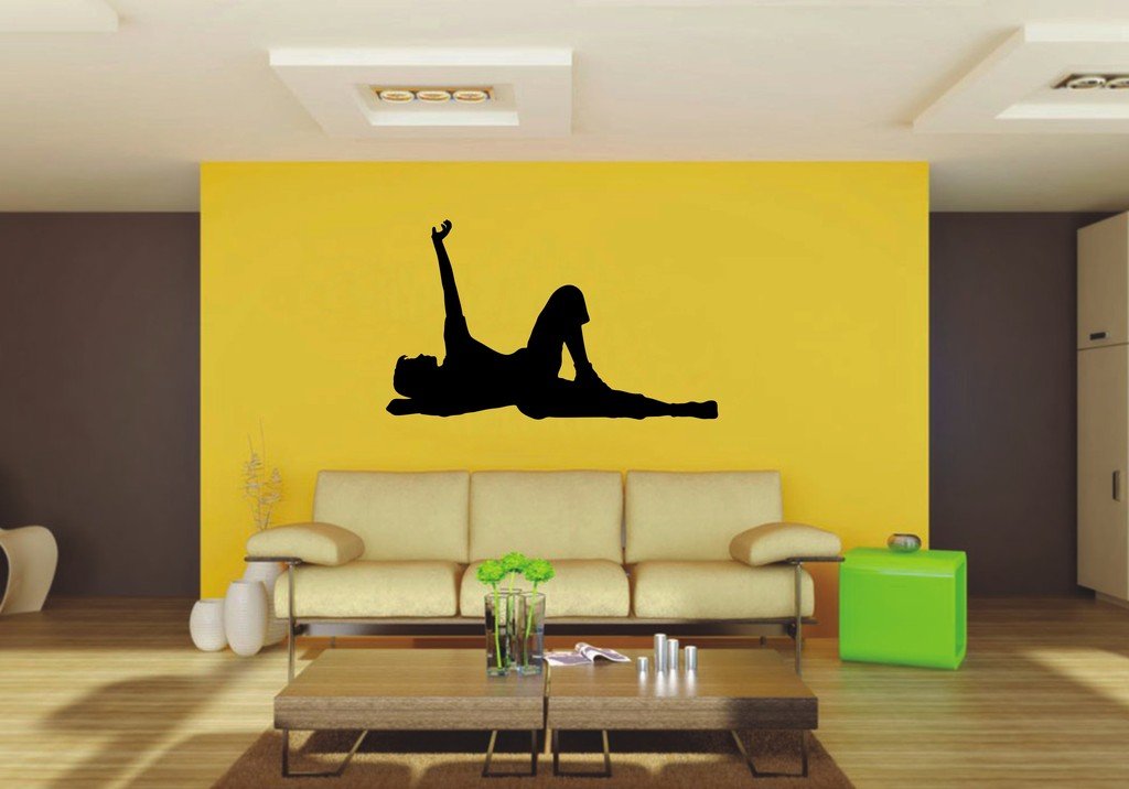 Picniva 22x13.25 Laying Style 3 Vinyl Wall Decal Figure