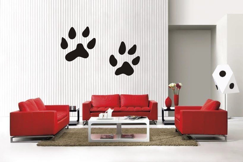 Picniva Weasel Track Vinyl Wall Decal, Matte Black, 22 x 13.66 in