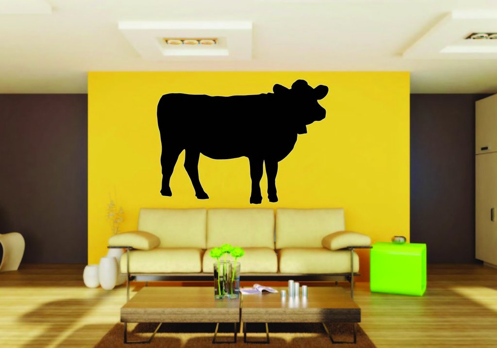 Picniva Cow Sty19 Vinyl Wall Decal, Approx 22 x 15.4 in, Removable