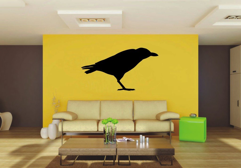 Picniva Raven Sty2a Vinyl Wall Decal, Approx 22 x 12.4 in, Removable