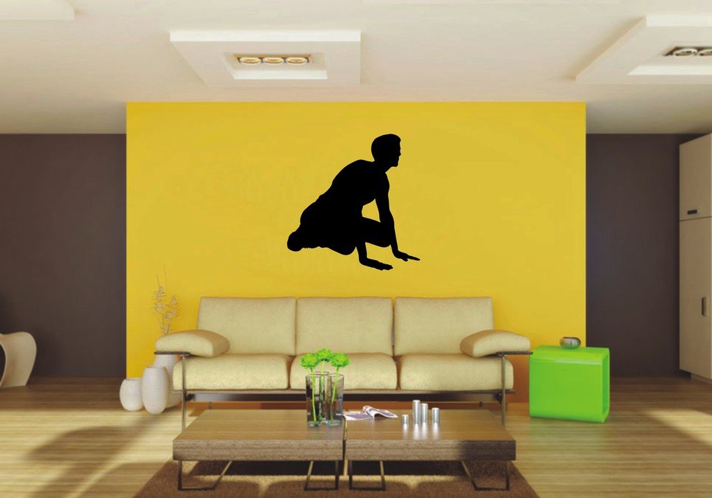 Picniva Kneeling Style 8 Wall Decal Figure Silhouette Decor