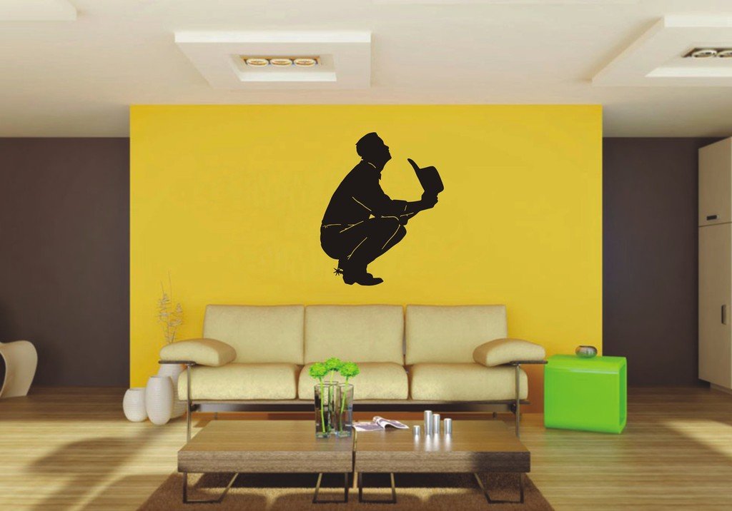 Picniva Cowboy Sty8 Vinyl Wall Decal, Approx 22 x 27.36 in, Removable