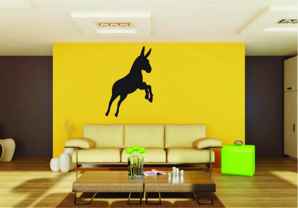 Picniva Donkey Sty13 Vinyl Wall Decal, Approx 22 x 32.78 in, Removable