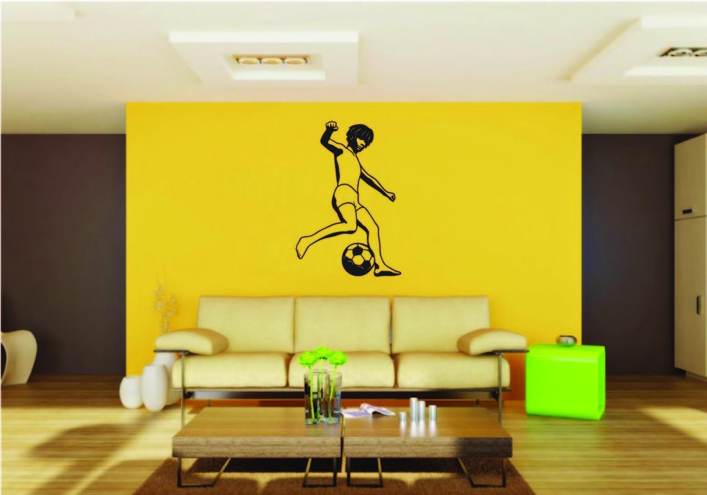 Picniva Soccer Boy Style 6 Removable Vinyl Wall Decal