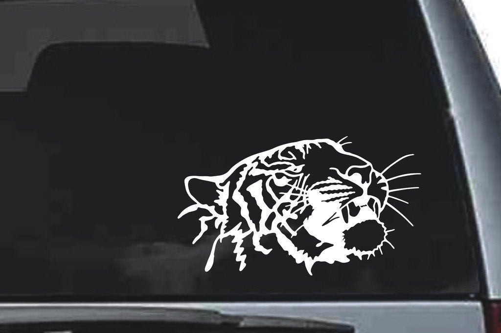 Picniva Tiger Sty1 Vinyl Car Window Decal, Approx 5 in