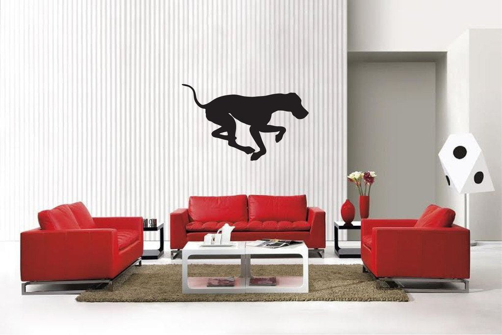 Picniva Matte Black Great Dane Style 12a Vinyl Wall Decal Canine Decor