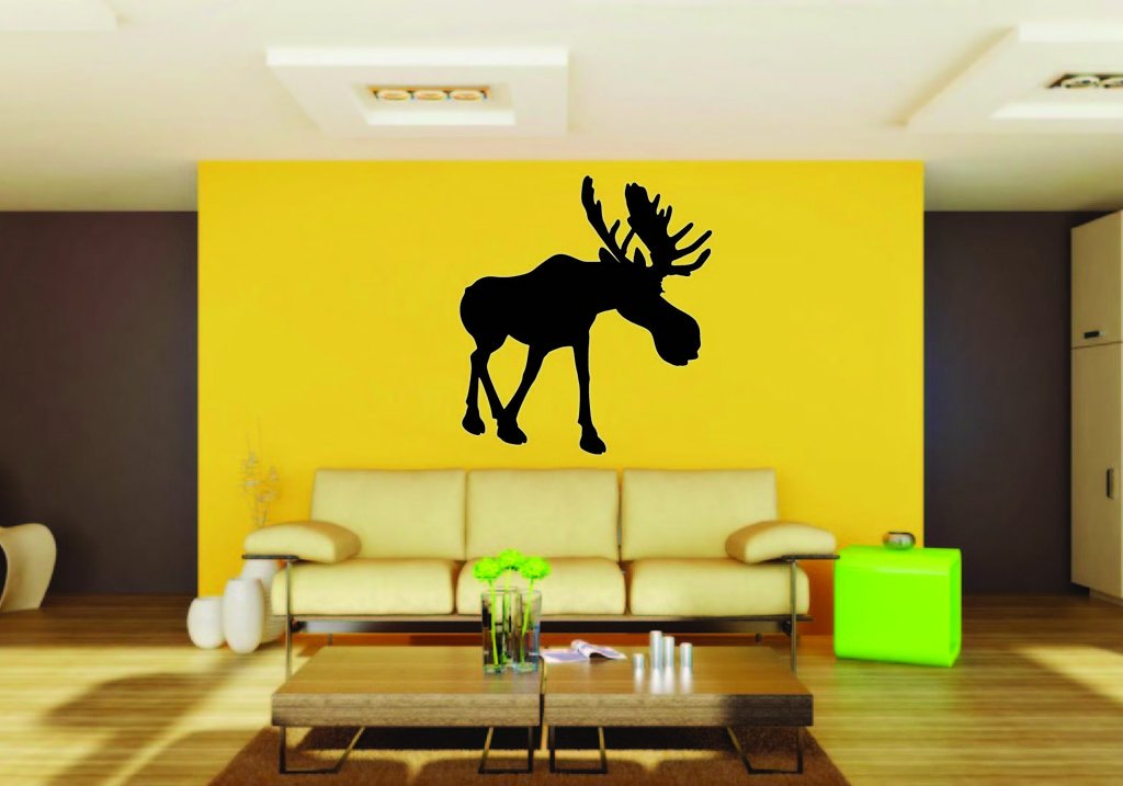 Picniva Moose Style 3a Removable Vinyl Wall Decal