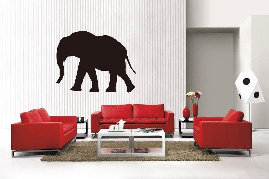 Picniva Matte Black Elephant Baby Style 6 Vinyl Wall Decal Safari BG5257