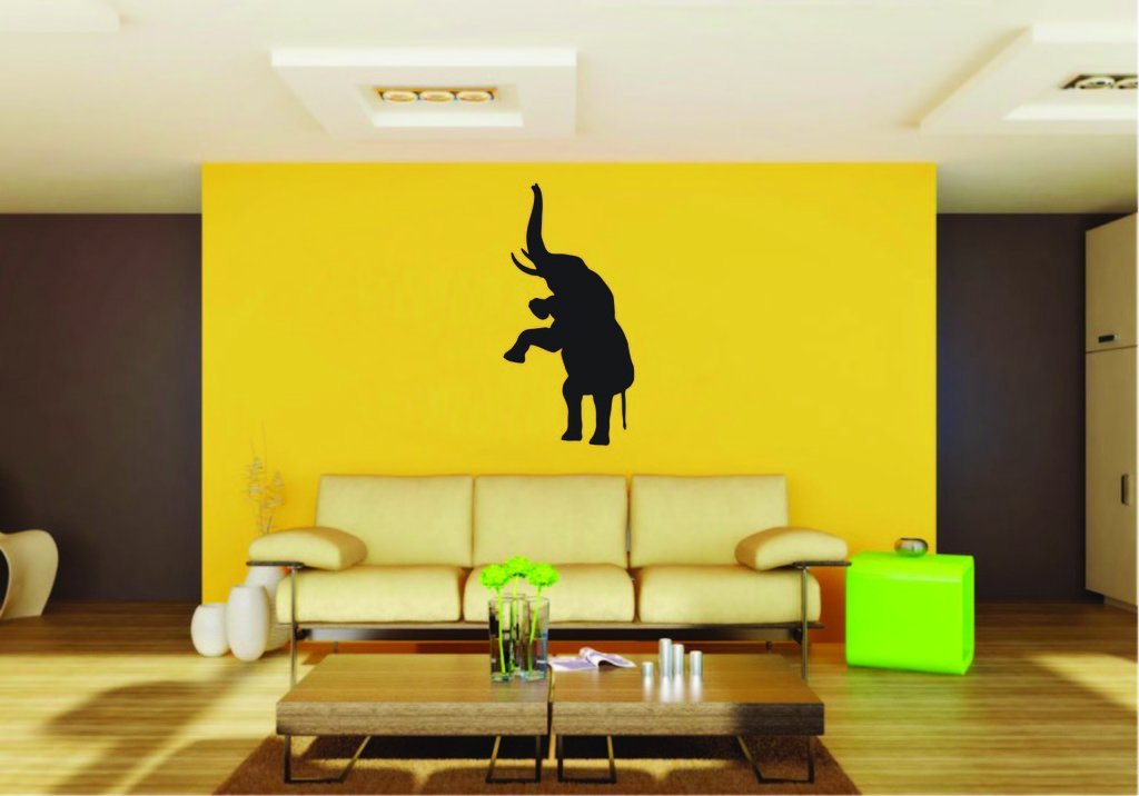 Picniva Elephant Sty12 Vinyl Wall Decal, Approx 22 x 44.11 in, Removable