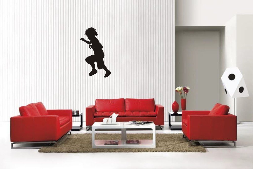 Picniva Boy Style 56 Vinyl Wall Decal, Matte Black, 22 x 35.52 in