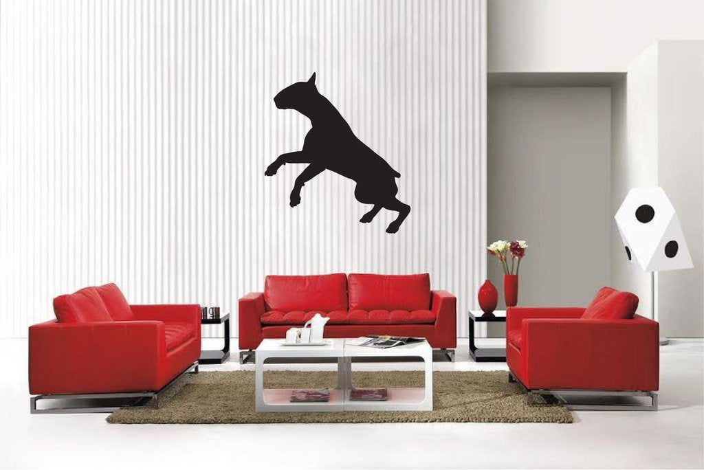 Picniva Matte Black Bull Terrier Style 11 Vinyl Wall Decal Canine Decor