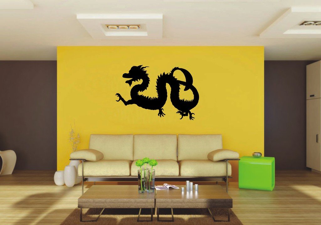 Picniva 22x14.41 East Dragon Style 12 Vinyl Wall Decal Fantasy Decor