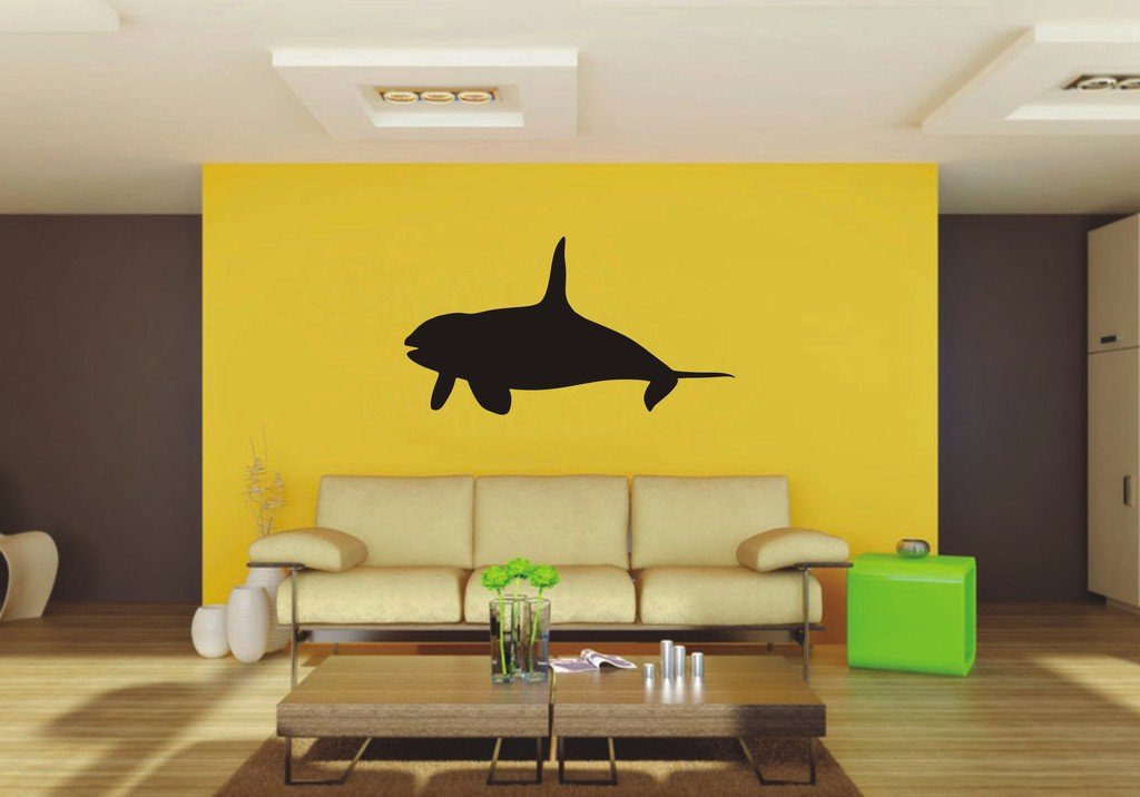 Picniva Killer Whale Sty1 Vinyl Wall Decal, Approx 40.83 x 22 in, Removable