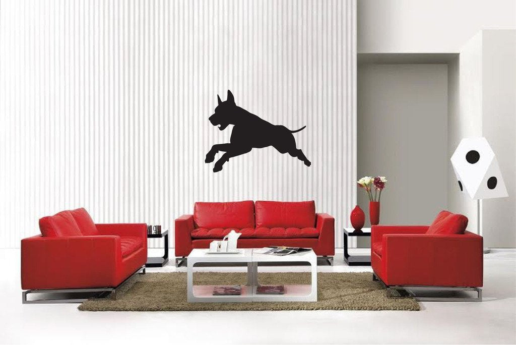 Picniva Matte Black Doberman Style 7a Vinyl Wall Decal Canine Decor