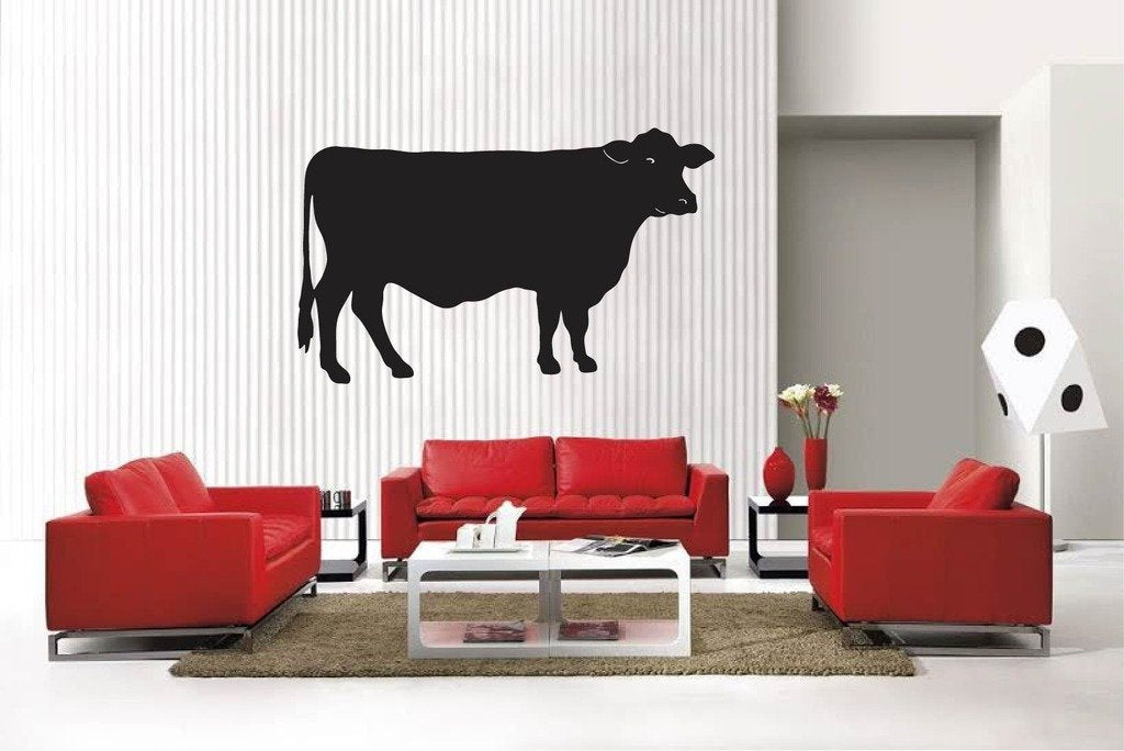 Picniva Matte Black Cow Style 12 Vinyl Wall Decal Farm Ranch Decor