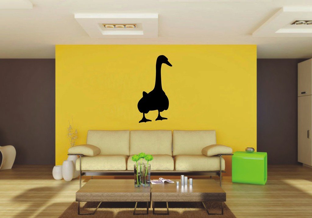 Picniva Swan Sty4 Vinyl Wall Decal, Approx 22 x 42.98 in, Removable