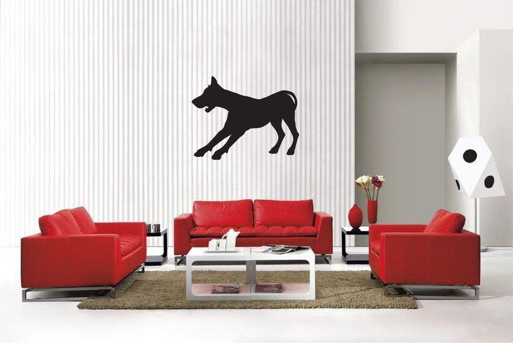 Picniva Matte Black Doberman Style 15a Vinyl Wall Decal Canine Decor