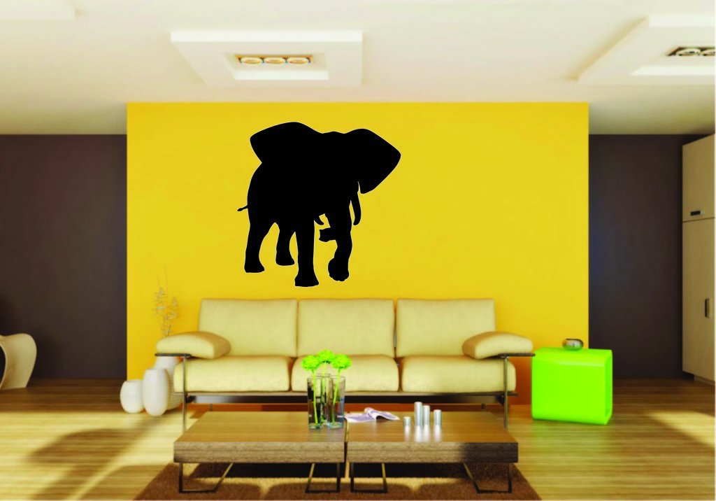 Picniva Elephant Sty6 Vinyl Wall Decal, Approx 22 x 21.66 in, Removable