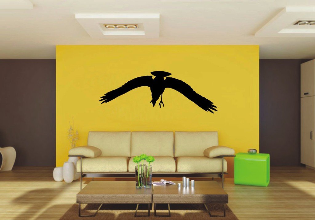 Picniva Crow Sty11a Vinyl Wall Decal, Approx 22 x 7.87 in, Waterproof