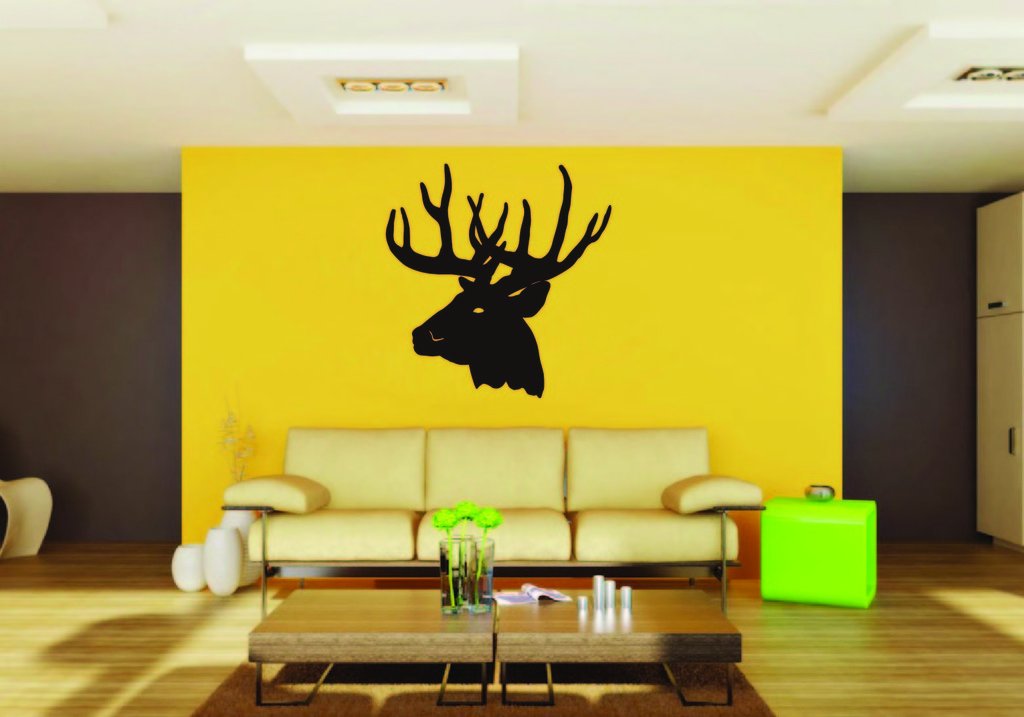 Picniva Deer Head Style 1 Removable Vinyl Wall Decal