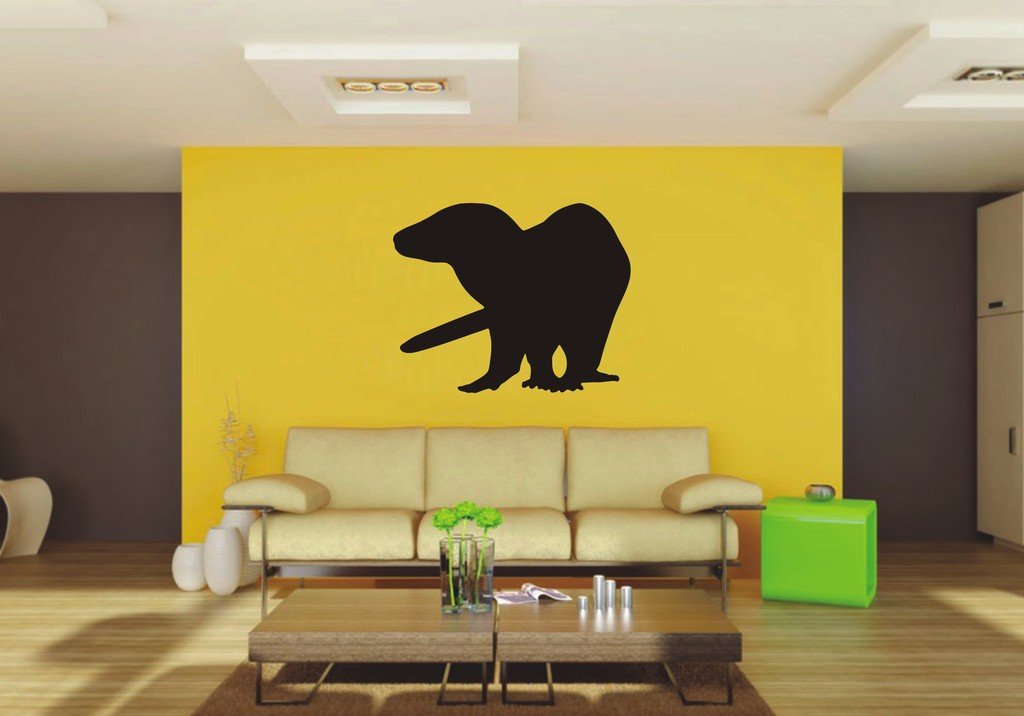 Picniva Otter Sty5 Vinyl Wall Decal, Approx 22 x 17.59 in, Removable