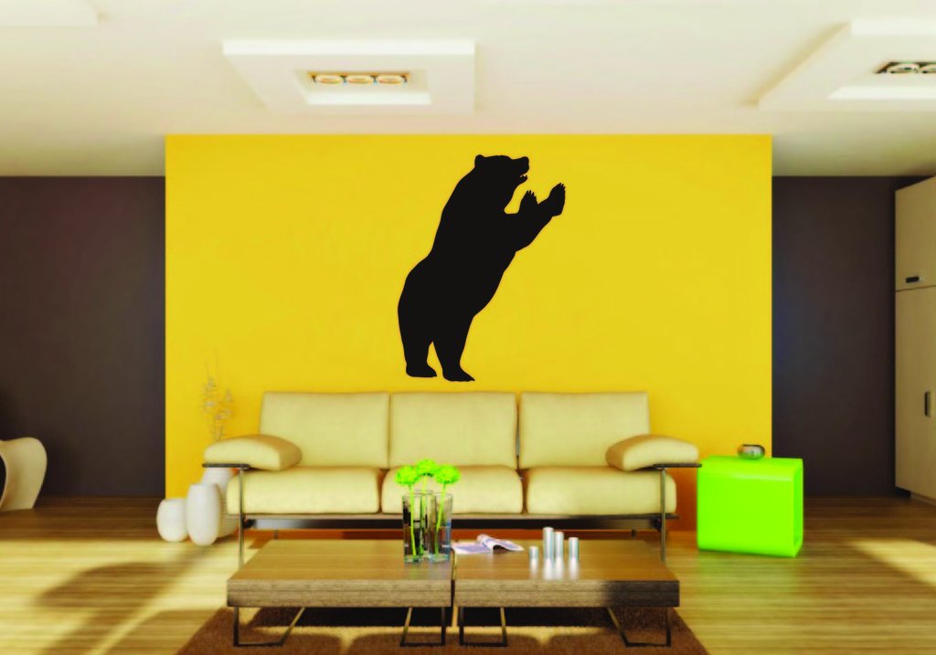 Picniva Bear Sty23 Vinyl Wall Decal, Approx 22 x 30.8 in, Removable