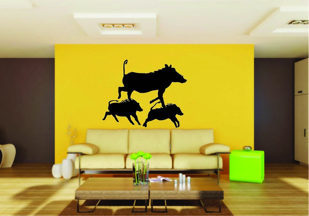Picniva Boar Sty10 Vinyl Wall Decal, Approx 22 x 17.91 in, Removable