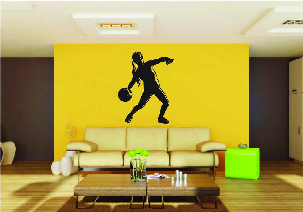 Picniva Soccer Girl Style 35 Removable Vinyl Wall Decal