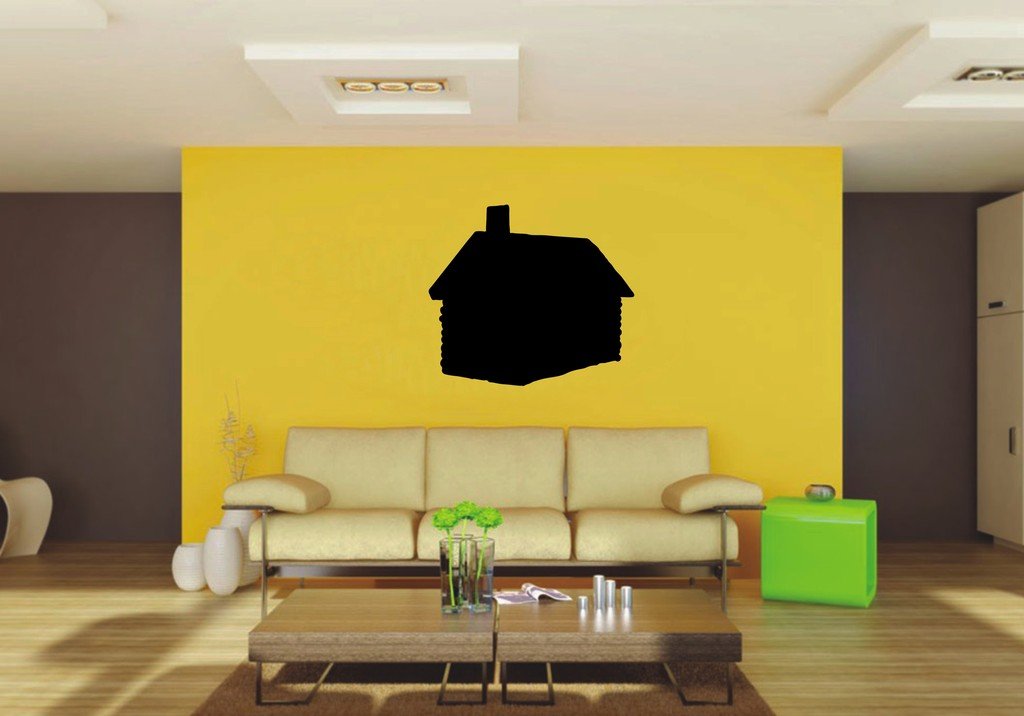 Picniva 22x19.41 Log Cabin Style 3a Vinyl Wall Decal Nature