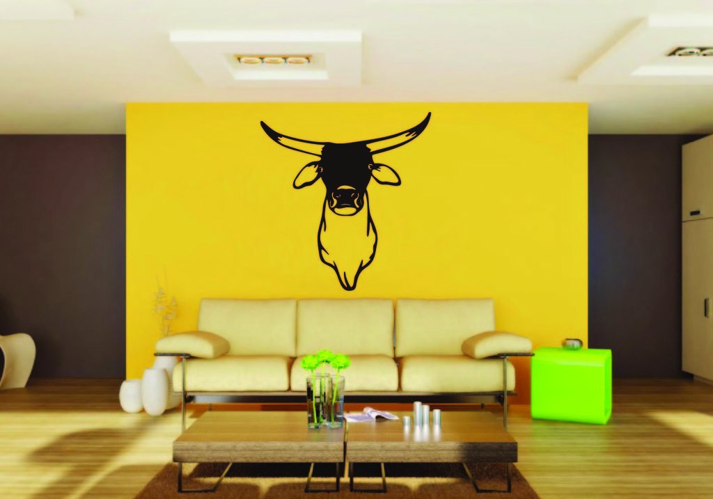 Picniva Cattle Sty25 Vinyl Wall Decal, Approx 22 in Square, Removable