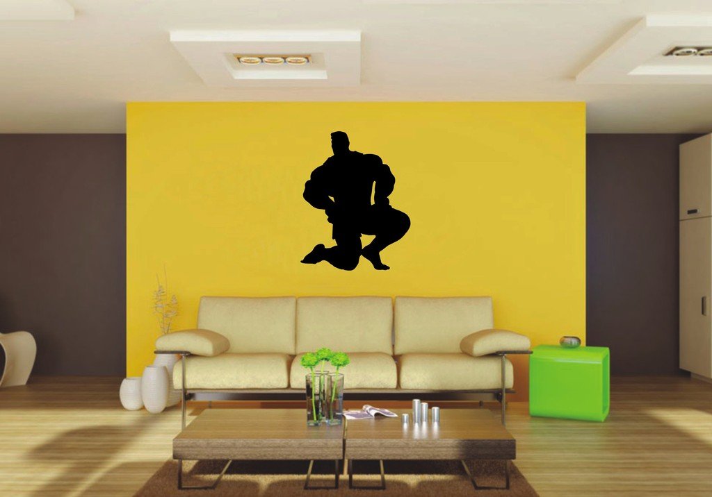 Picniva Muscle Man Style 23 Wall Decal Figure Silhouette Decor