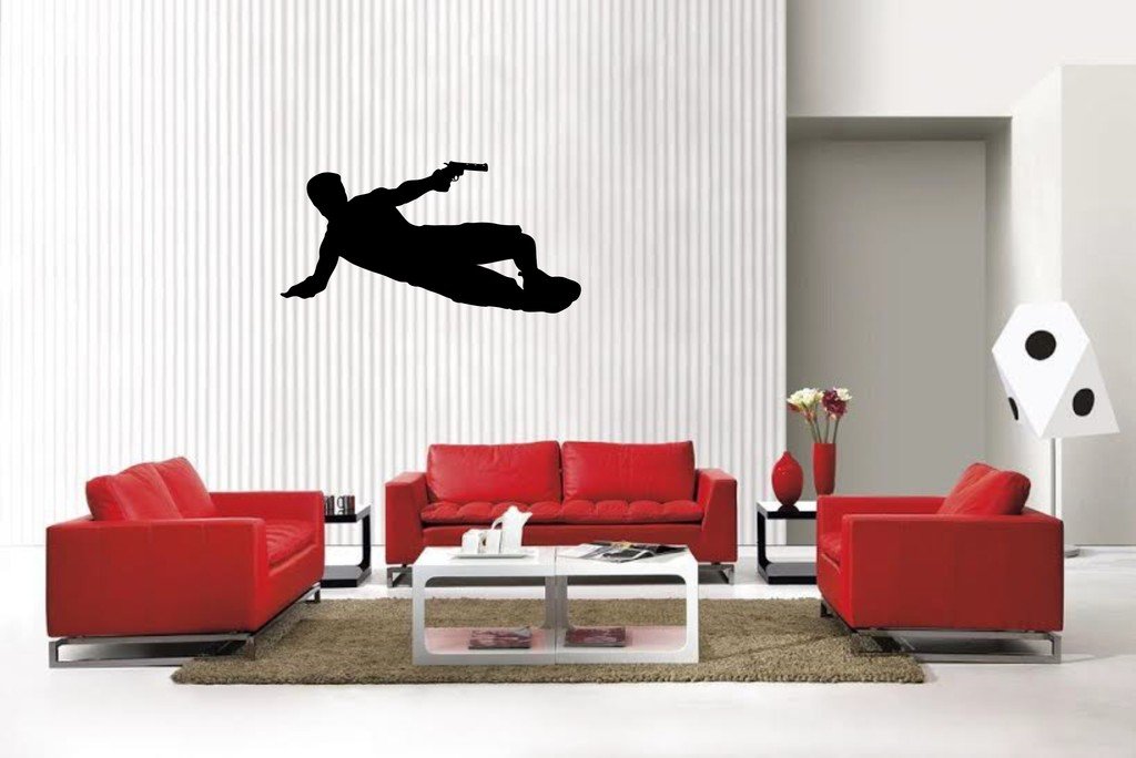Picniva Man Pistol Style2 Wall Decal Removable Home Decor