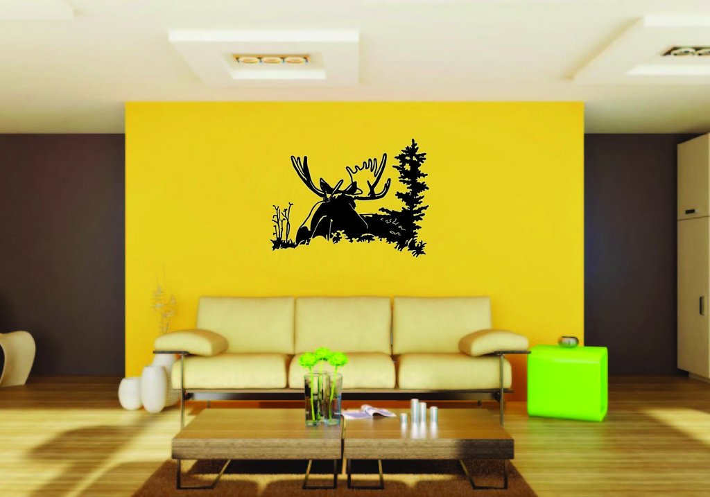 Picniva Moose Style 1 Removable Vinyl Wall Decal
