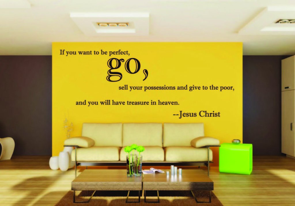 Picniva Jesus Christ If You Want To Be Perfect Scripture Vinyl Wall Decal