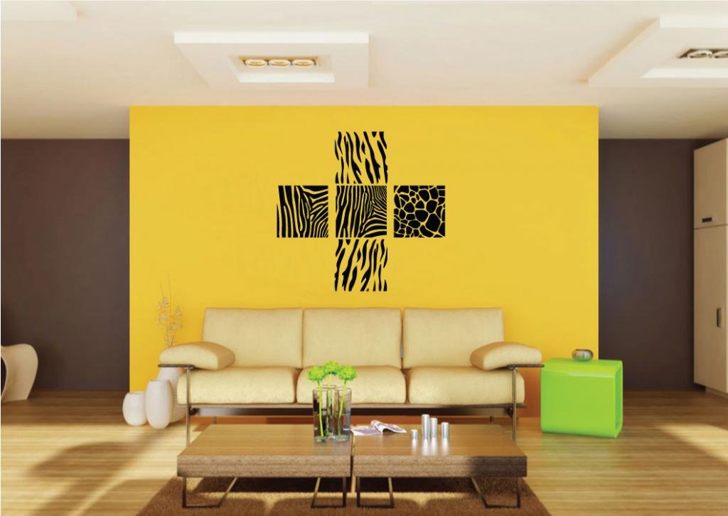 Picniva 5 Zebra Pendants Removable Vinyl Wall Decal Animal Print Safari Art - Color: 5 pendants