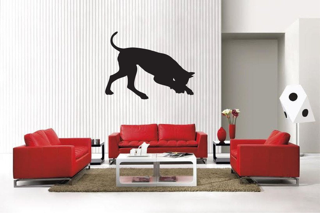 Picniva Matte Black Doberman Style 35a Vinyl Wall Decal Canine Decor