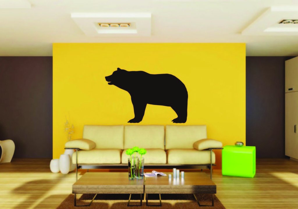 Picniva Bear Sty11 Vinyl Wall Decal, Approx 22 x 15.4 in, Removable
