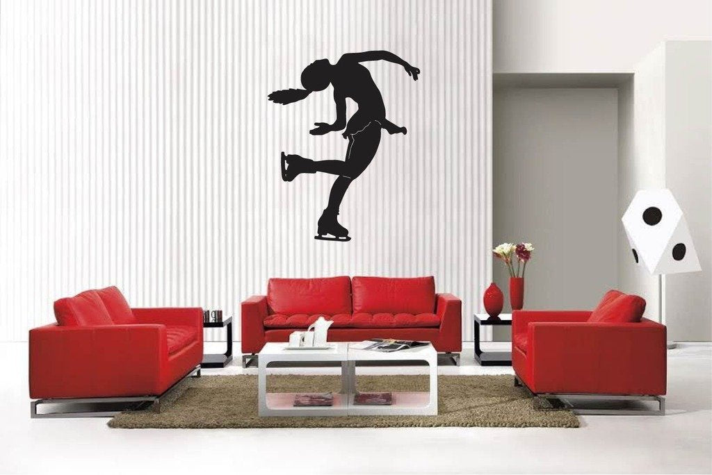 Picniva Sport Scene Skate Style 5 Vinyl Wall Decal, Matte Black, 22x30.8 in