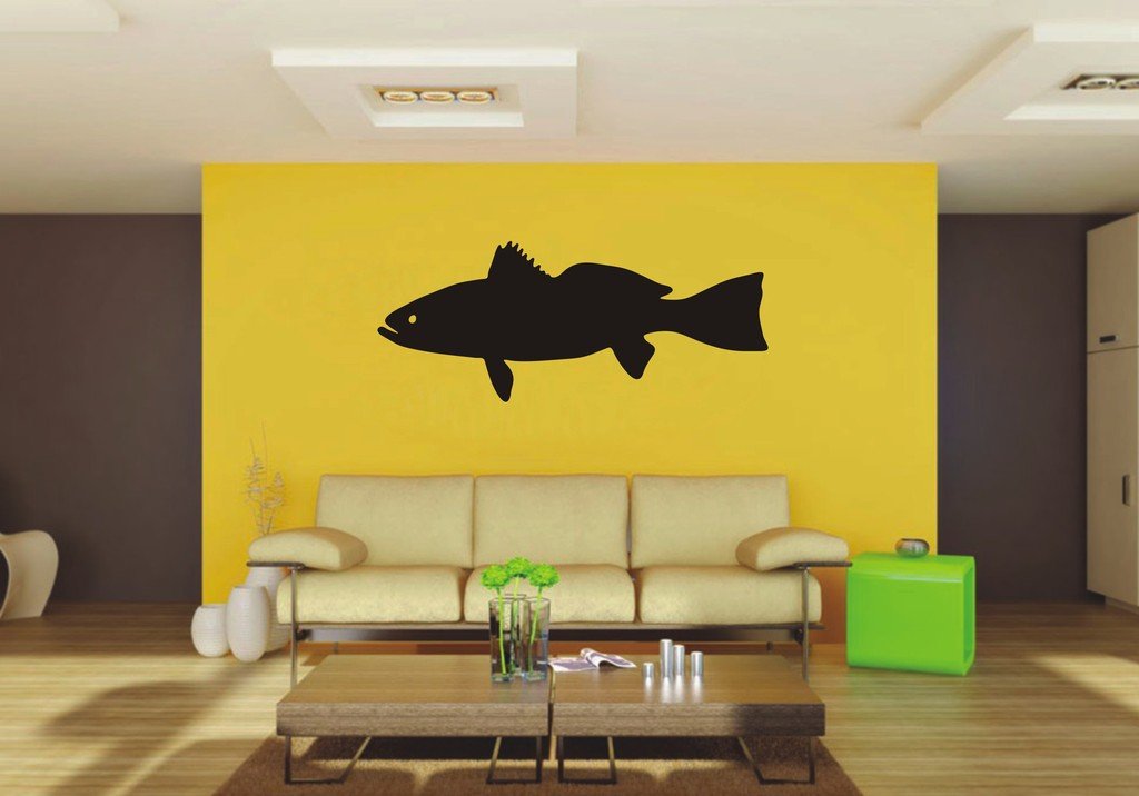 Picniva Fish Sty78 Vinyl Wall Decal, Approx 22 x 9.06 in, Removable