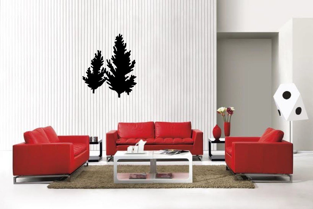 Picniva Matte Black Tree Style 15 Vinyl Wall Decal Nature Botanical Decor