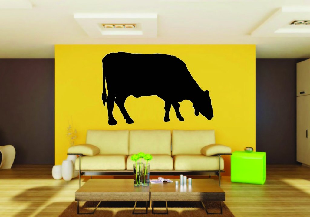 Picniva Cow Sty20 Vinyl Wall Decal, Approx 22 x 15.4 in, Removable