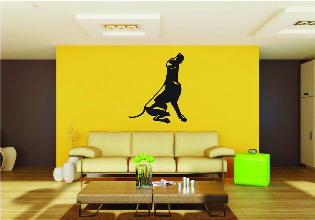 Picniva Great Dane Dog Style 2 Removable Vinyl Wall Decal