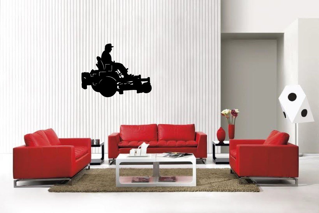 Picniva Lawn Mower Sty8 Vinyl Car Window Decal, Approx 5 in