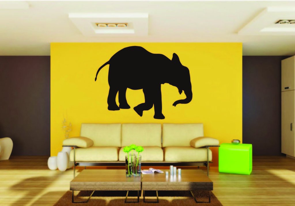Picniva Elephant Baby Sty10 Vinyl Wall Decal, Approx 22 x 17.6 in