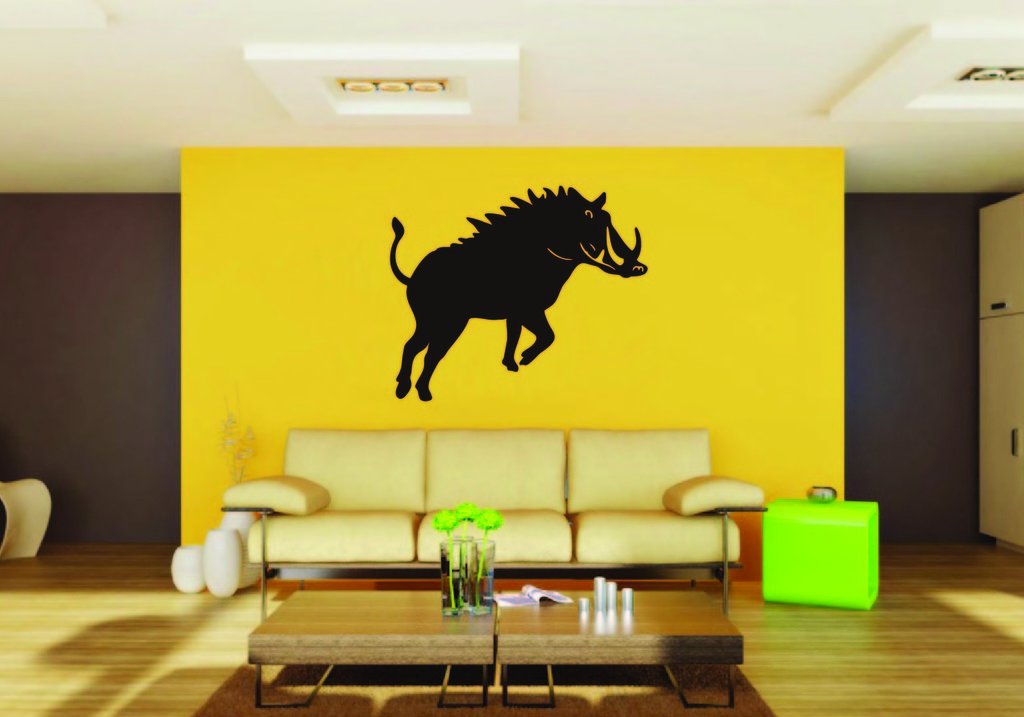 Picniva Boar Sty9 Vinyl Wall Decal, Approx 22 x 17.6 in, Removable