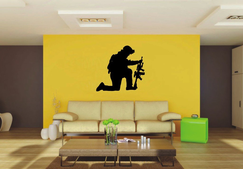 Picniva Soldier Sty5 Vinyl Wall Decal, Approx 22 x 20.85 in, Home Decor