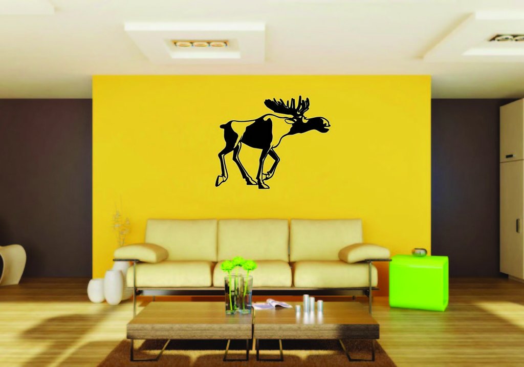 Picniva Moose Style 10 Removable Vinyl Wall Decal