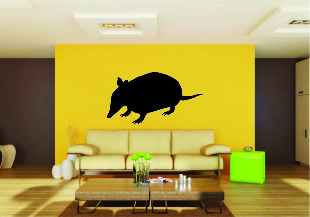 Picniva Armadillo Sty1a Vinyl Wall Decal, Approx 22 x 12.17 in, Removable