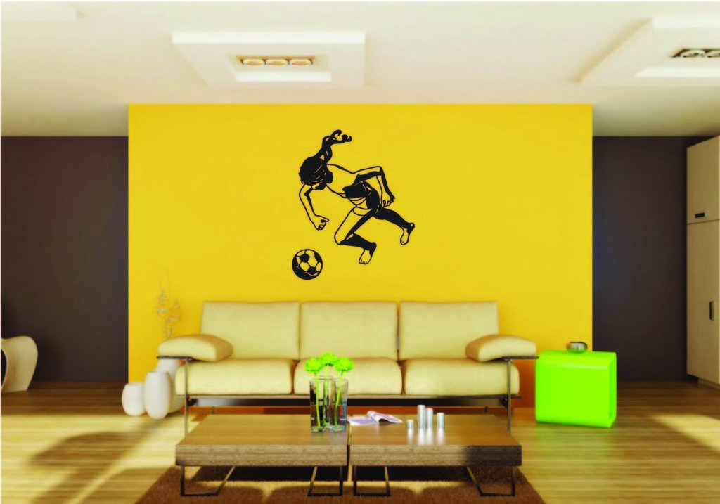 Picniva Soccer Girl Style 12 Removable Vinyl Wall Decal